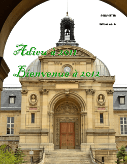 NEWSLETTER Edition no. 6 - Cnam - International Institute of
