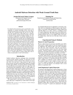 Android Malware Detection with Weak Ground Truth Data