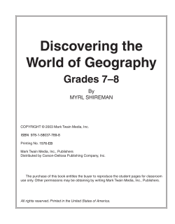 Discovering the World of Geography