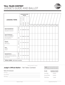 judge`s guide and ballot - Toastmasters International