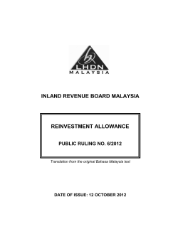 inland revenue board malaysia reinvestment allowance