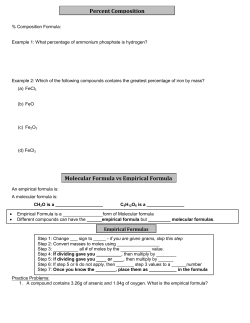 Empirical Formulas
