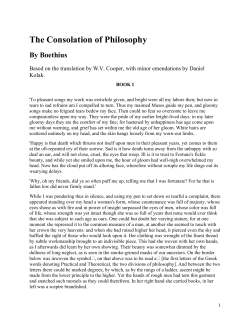 The Consolation of Philosophy