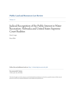 Judicial Recognition of the Public Interest in Water