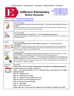 Newsletter - Jefferson Elementary