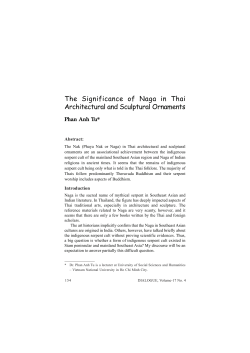 The Significance of Naga in Thai Architectural and Sculptural