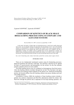 comparison of kinetics of black shale bioleaching process using