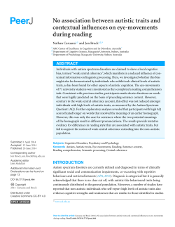 No association between autistic traits and contextual