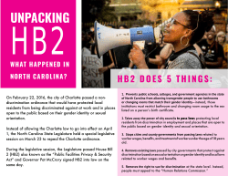 HB2 Fact Sheet - Transgender Law Center