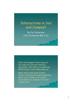 Interactions in Soil and Compost2012