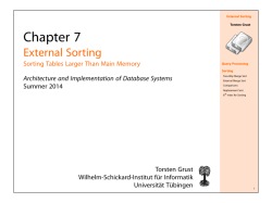 External Sorting