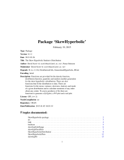 Package `SkewHyperbolic`