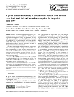 A global emission inventory of carbonaceous aerosol from historic