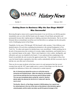 Getting Down to Business: Why the San Diego NAACP Was