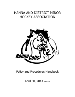 hanna and district minor hockey association