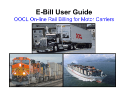 Rail Billing User Guide
