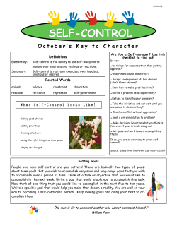KTC - October - Self-Control