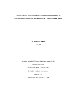 The Effects of EEG Neurofeedback and Neuro