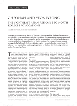 Cheonan and Yeonpyeong
