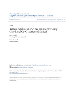 Texture Analysis of SAR Sea Ice Imagery Using Gray Level Co