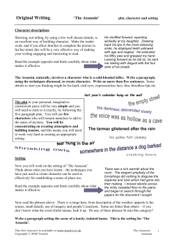 The Assassin &ndash; plot, character and setting