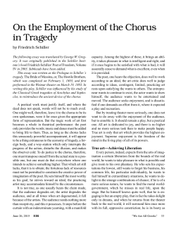 On the Employment of the Chorus in Tragedy