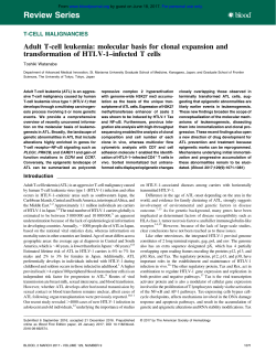 Adult T-cell leukemia: molecular basis for clonal expansion and