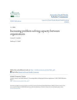 Increasing problem-solving capacity between organizations