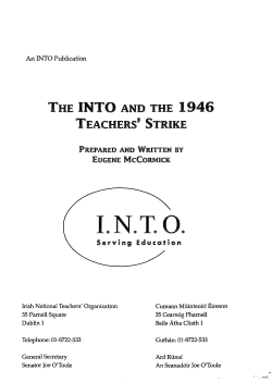 The INTO and the 1946 Teachers` Strike
