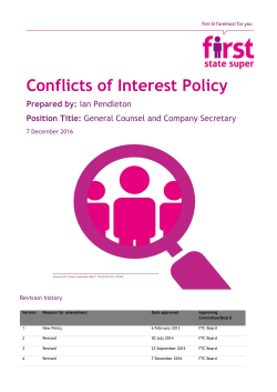 Conflicts of Interest Policy