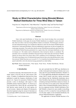 Study on Wind Characteristics Using Bimodal Mixture Weibull