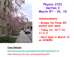 Lecture16 - LSU Physics