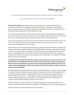 Future Group Demerges Pantaloons Retail Format from Flagship