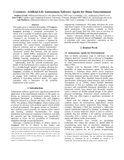 Creatures: Artificial Life Autonomous Software