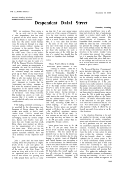 Despondent Dalal Street - Economic and Political Weekly