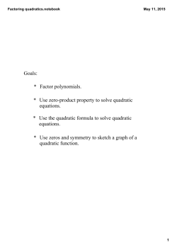 Factoring quadratics.notebook