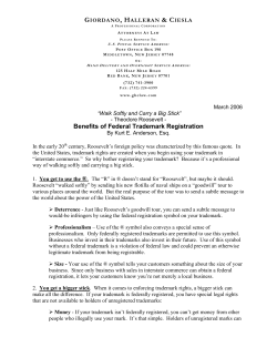 Benefits of Federal Trademark Registration