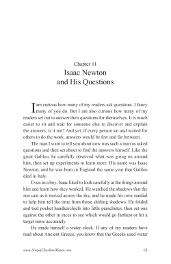 Isaac Newton and His Questions