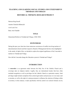 teaching and learning social studies and citizenship in trinidad and