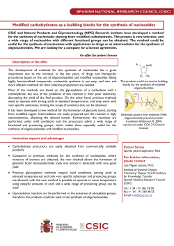 Modified carbohydrates as a building blocks for the - IQOG