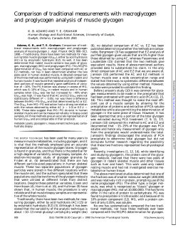 Comparison of traditional measurements with macroglycogen and