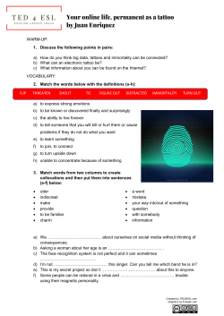 Your online life, permanent as a tattoo by Juan Enriquez