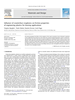 infl counterface roughness on frict eng plastics +