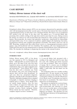 Solitary fibrous tumour of the chest wall