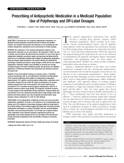 Prescribing of Antipsychotic Medication in a Medicaid