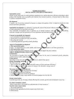 GE2021 EVS-UNIT-4 SOCIAL ISSUES AND THE