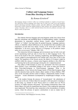 Culture and Language Issues:From Blue Stocking to Manhole