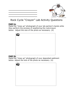 Rock Cycle &ldquo;Crayon&rdquo; Lab Activity Questions