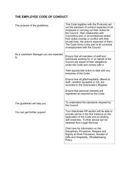 the employee code of conduct