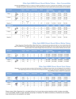 Elite opti-mIm Direct Bond micro molar Tubes Elite opti